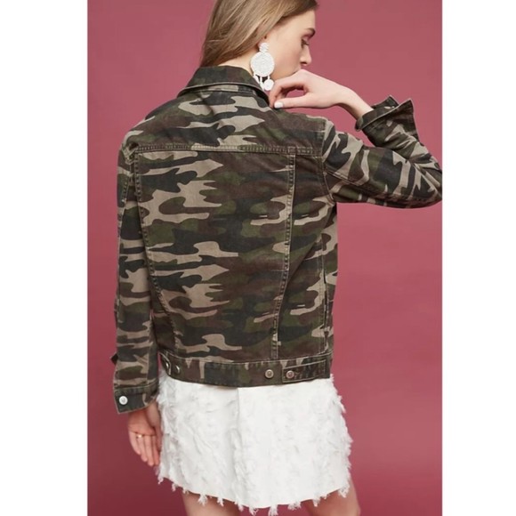 PILCRO AND THE LETTERPRESS Camo Buttons Jean Jacket - Picture 2 of 6